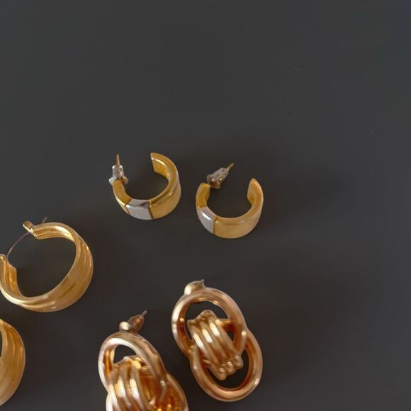 Gold Hoop Earrings - Picture 4 of 6